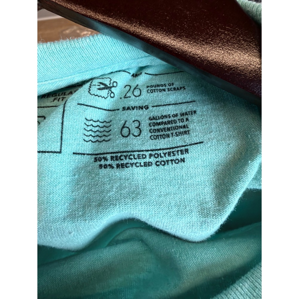 Patagonia Responsibili-Tee Mens M Teal Gorpcore Outdoor Graphic T-Shirt - Picture 6 of 6